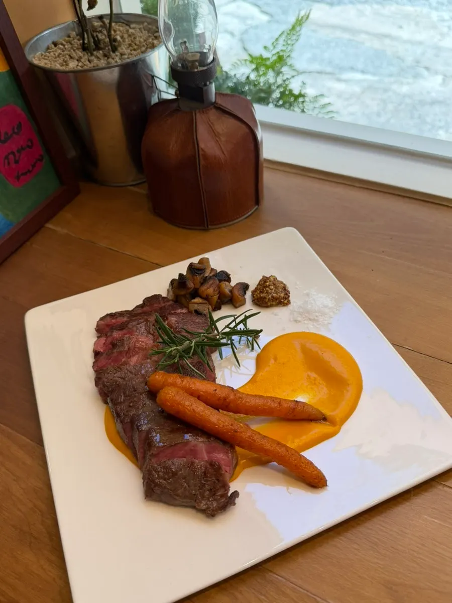A plate of Brassway's sous vide steak