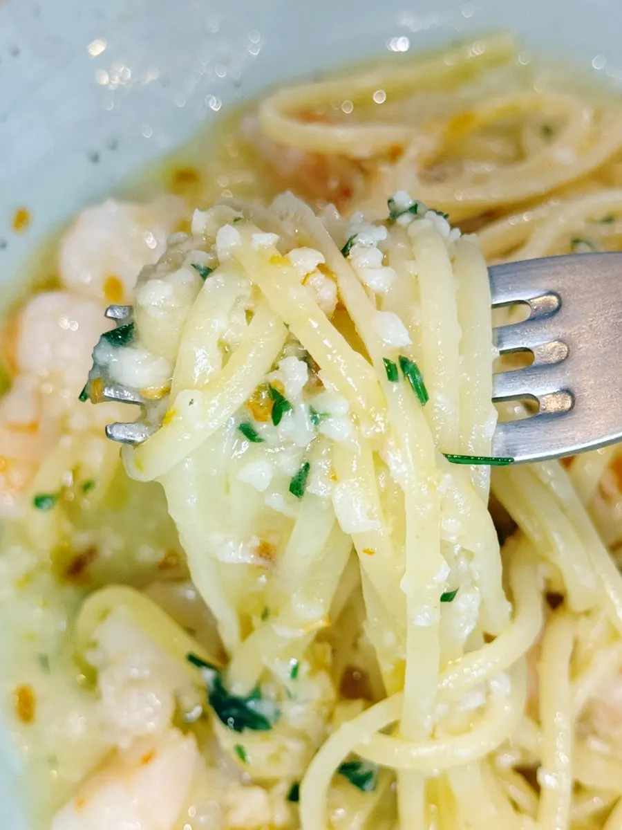 Pasta noodles with bottarga savoriness