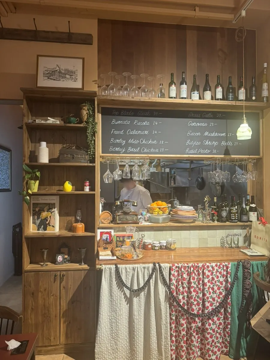 Interior of Brassway decorated with charming props