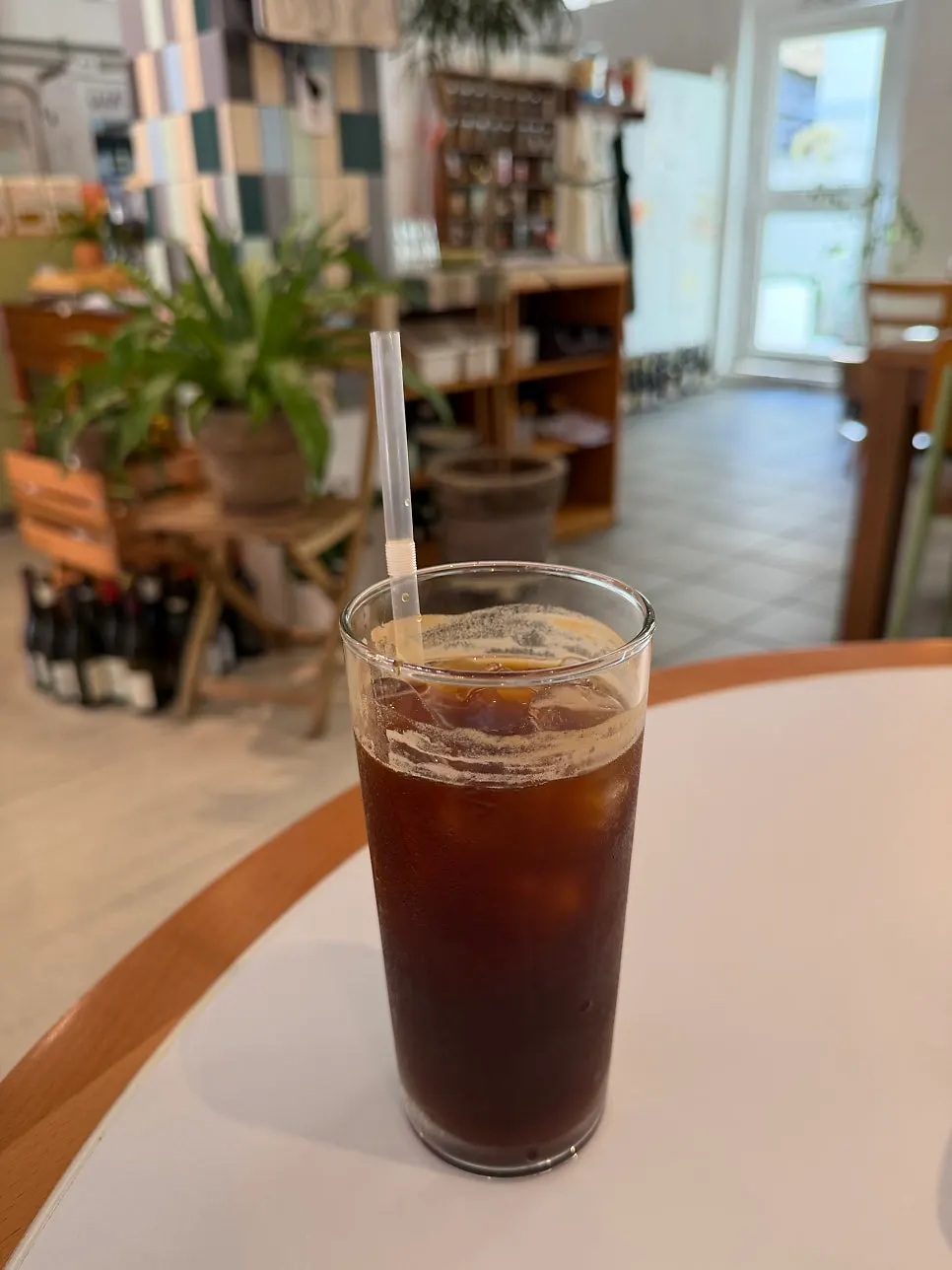 A glass of iced Americano