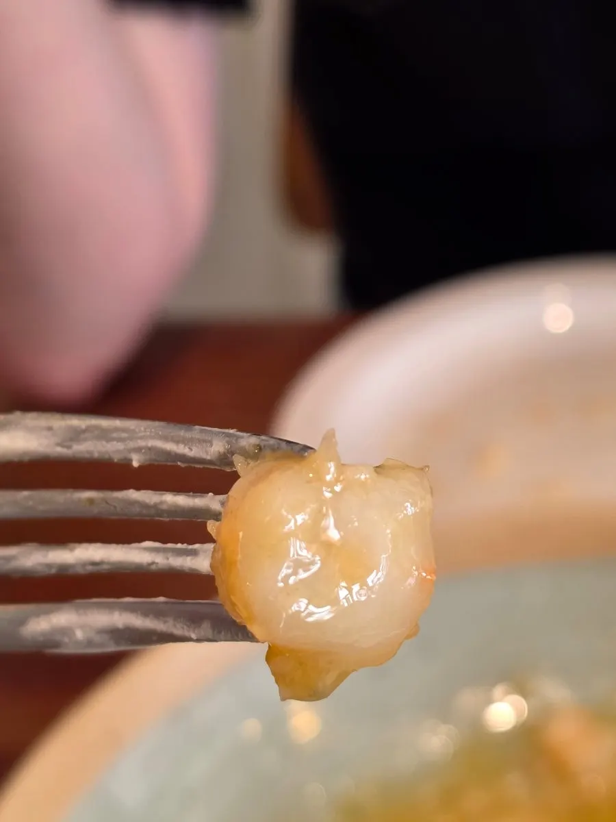 Cross-section of the sandwich looking like an egg waterfall