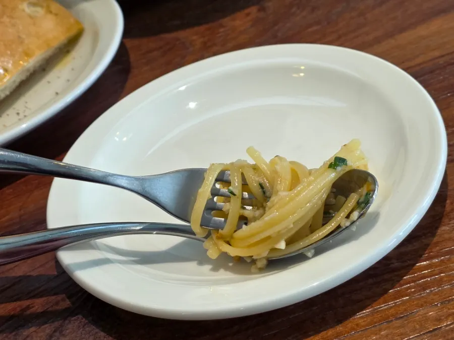 Odd Bird Oliver's bottarga pasta with shrimp