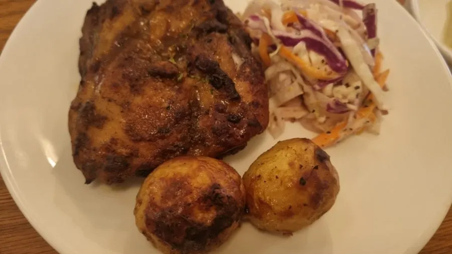 Tender chicken thigh steak