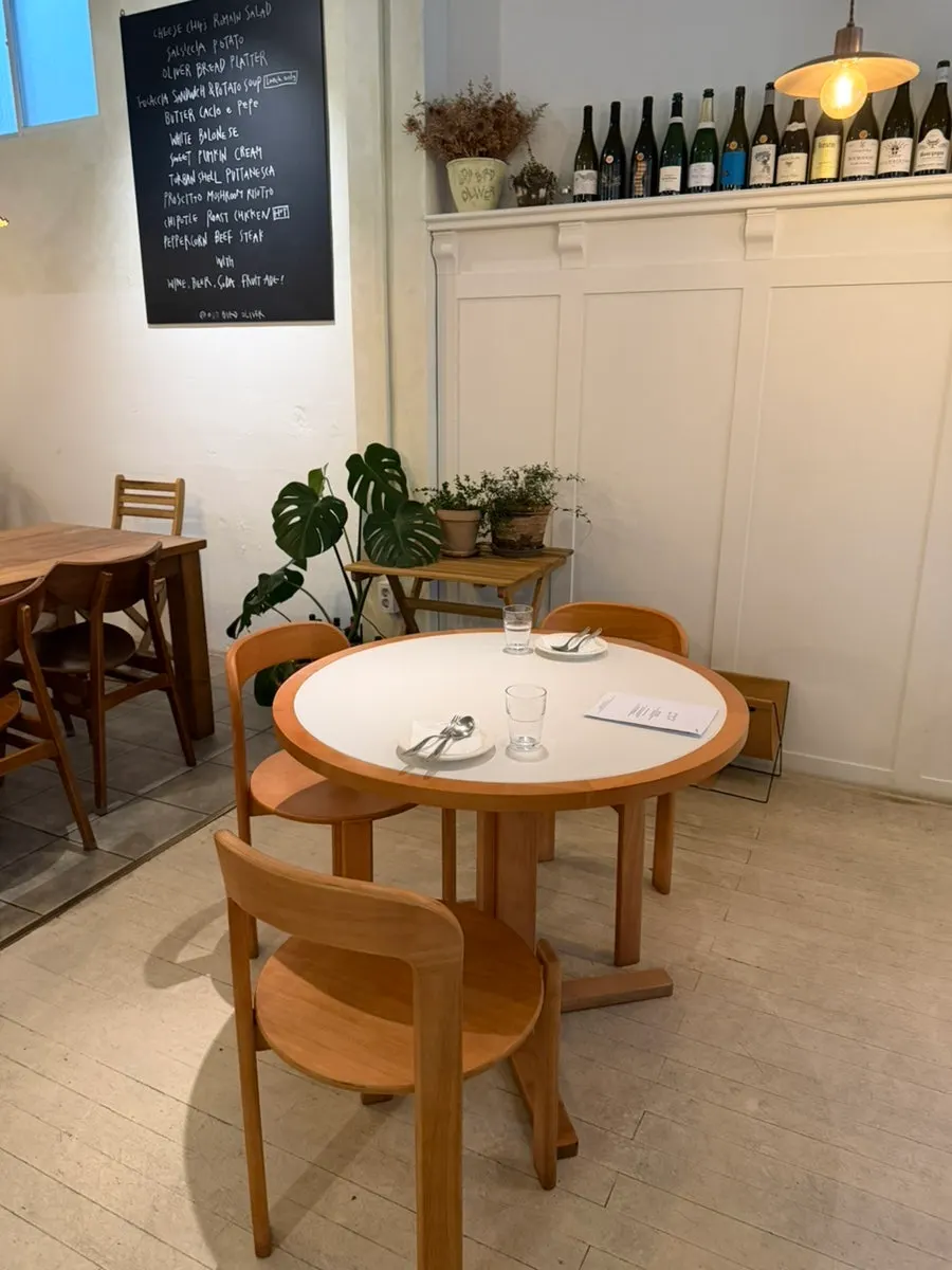 A cozy table seat at Odd Bird Oliver