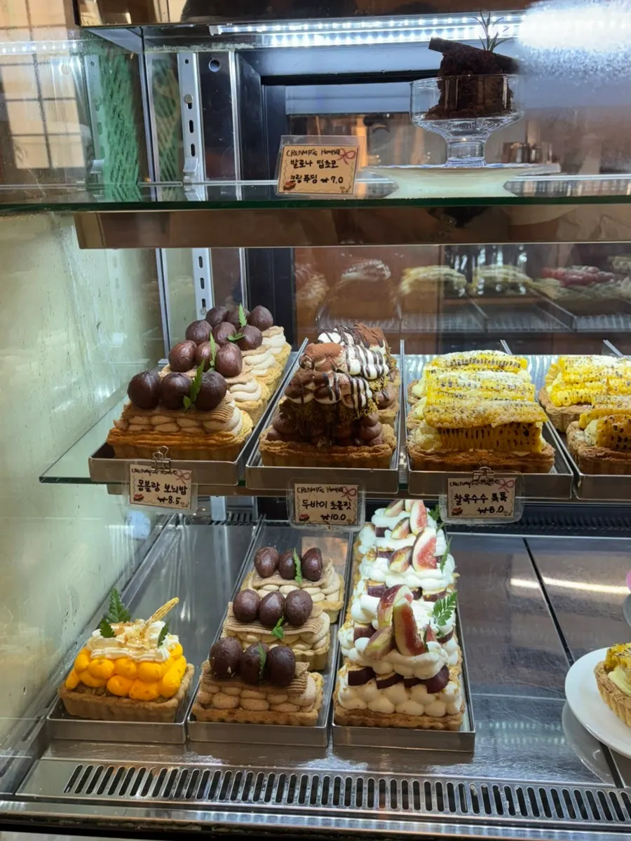 Hippy cream pies displayed in the showcase