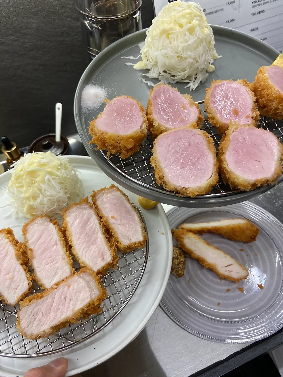 Tonkatsu dining utensils and sauces