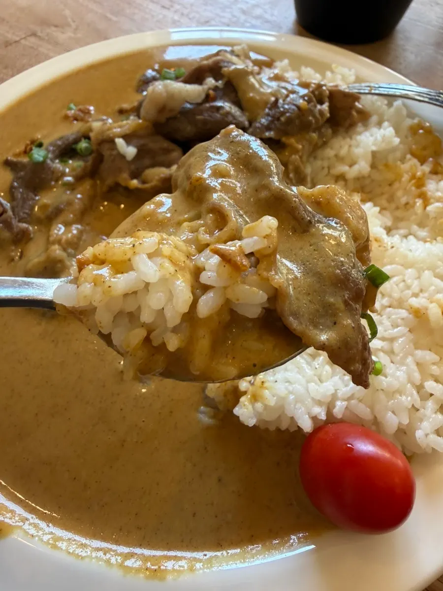 A plate of brisket cream curry