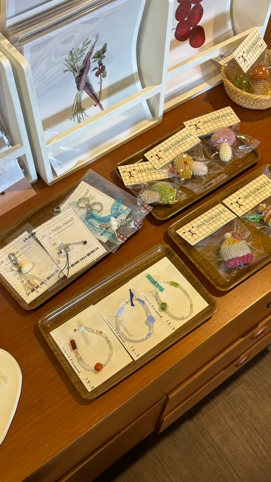 Bracelets and props for sale in the store