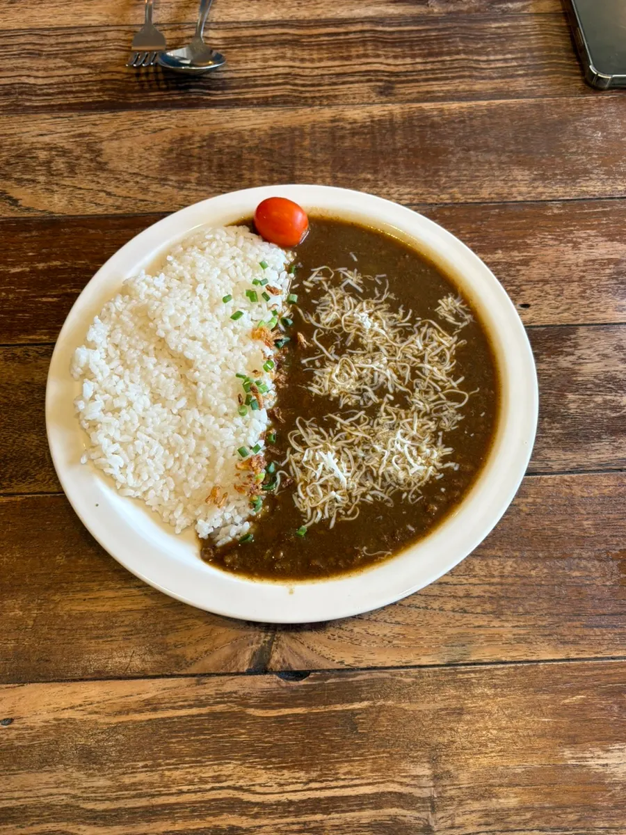 Small kkakdugi served with curry