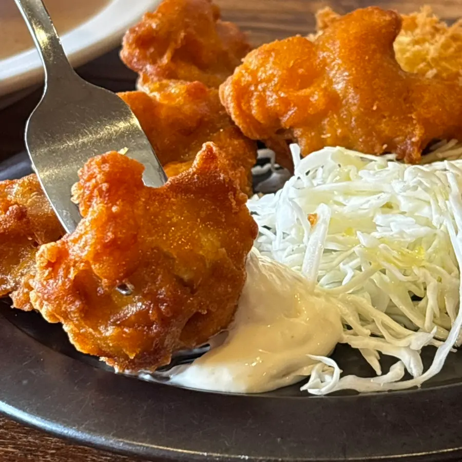Freshly fried karaage, six pieces
