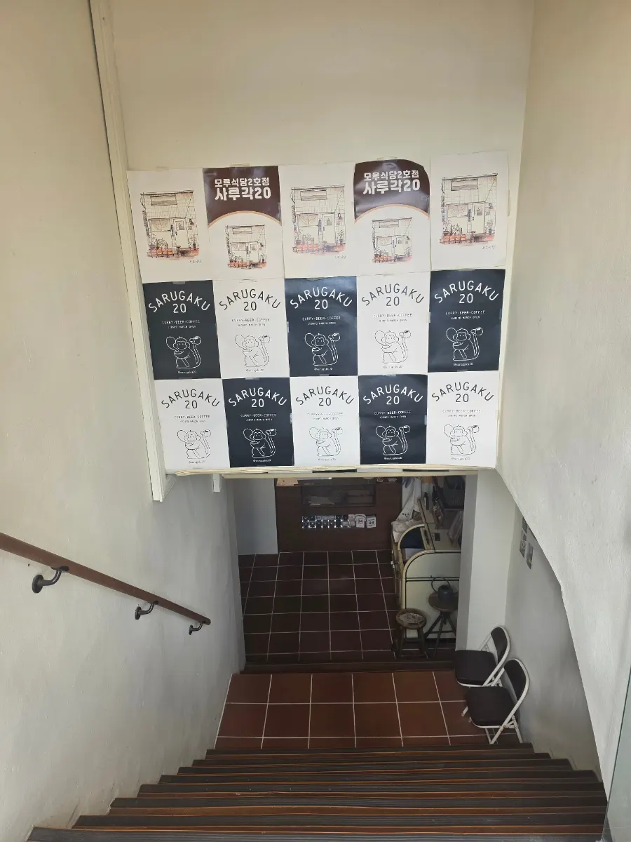 Stairs leading down to Sarugak20's basement entrance