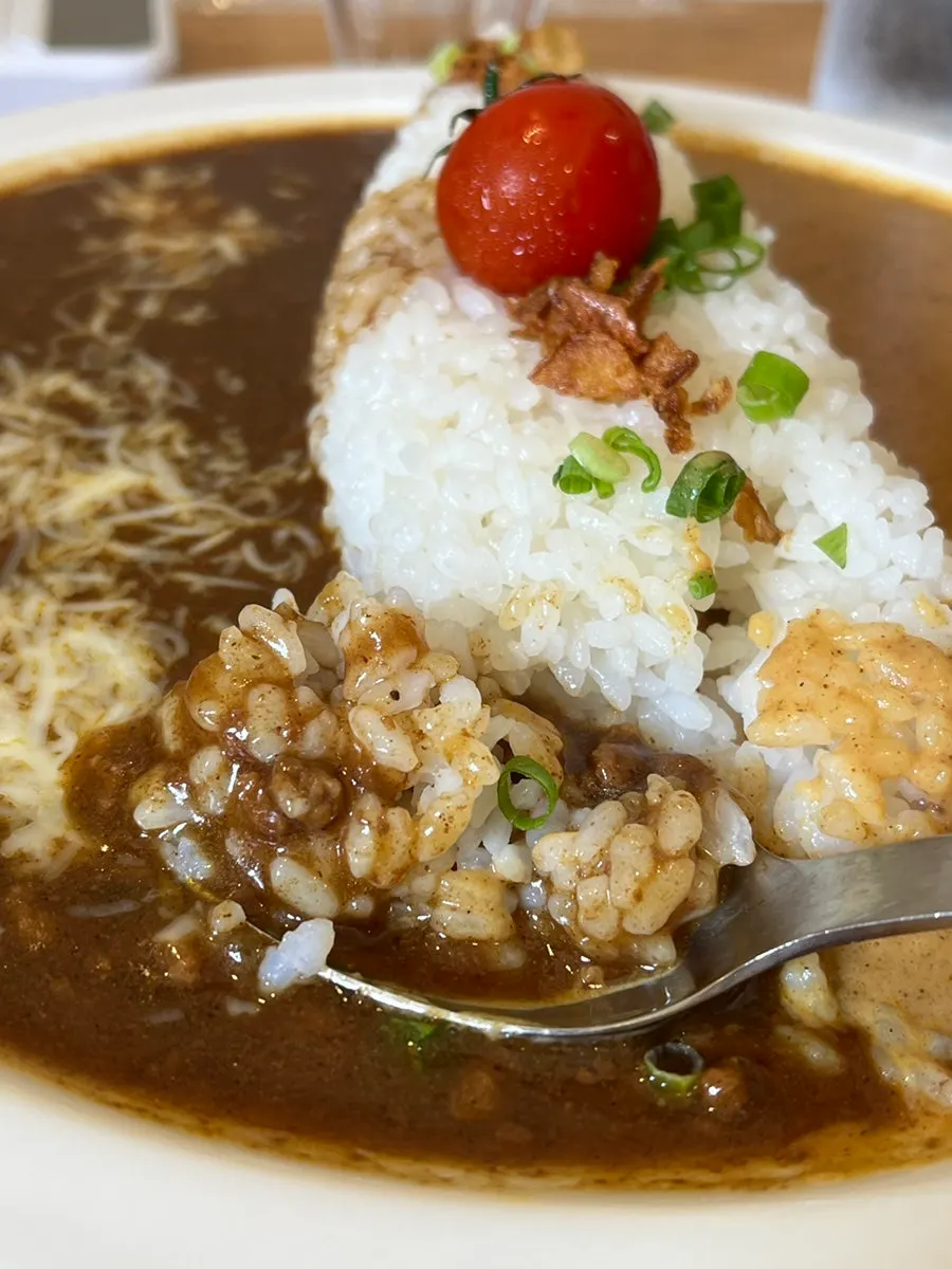 Special curry topped with cheese