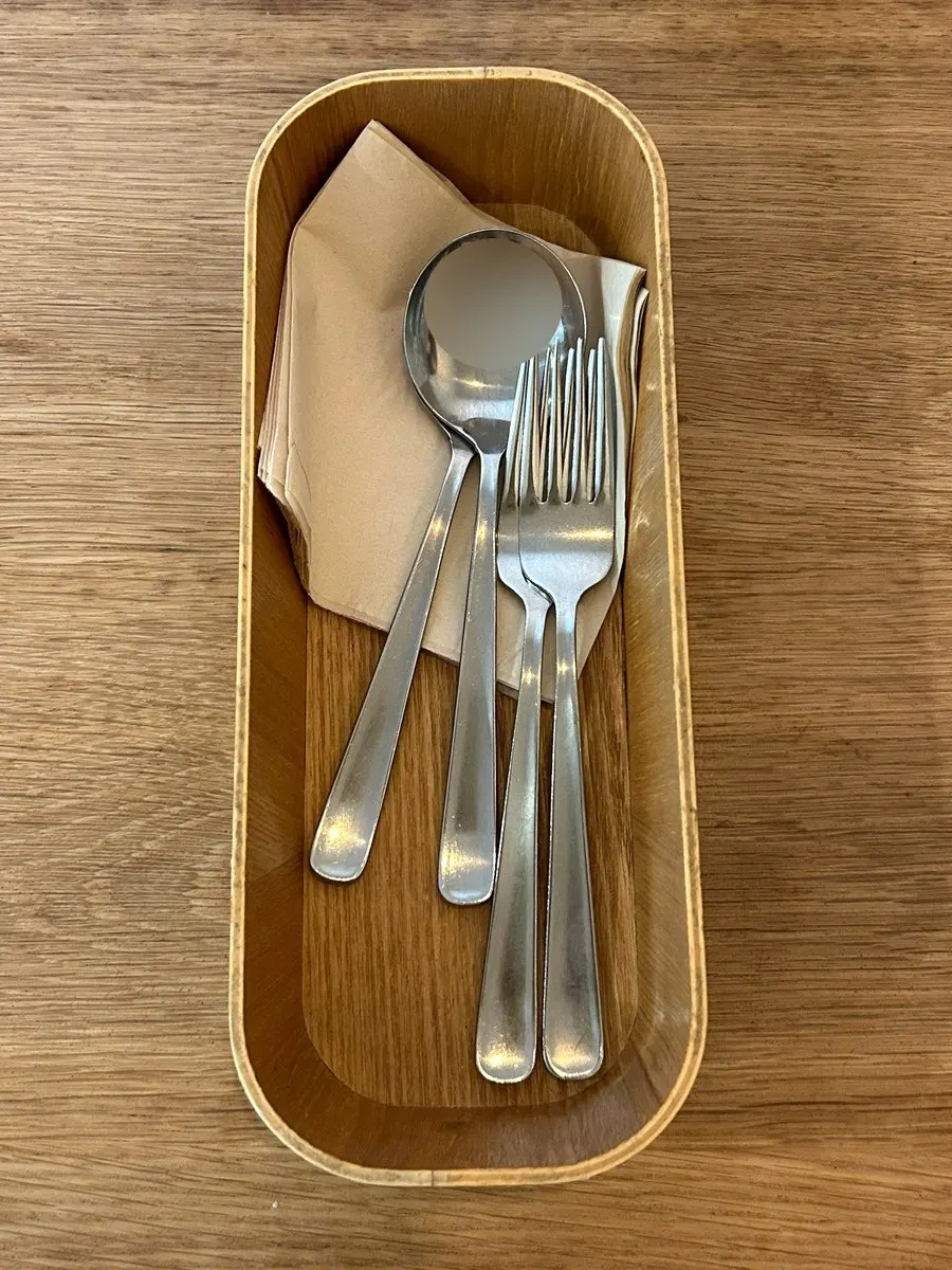 Spoon and fork set out in advance