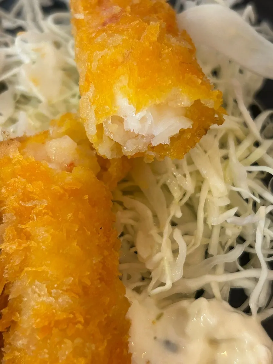 Crispy-coated shrimp tempura