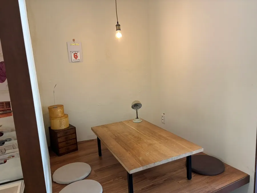 Sunny window seat for solo dining