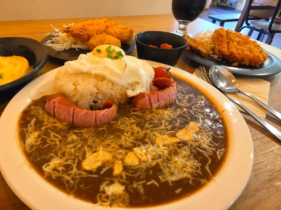 A generous plate of Japanese curry