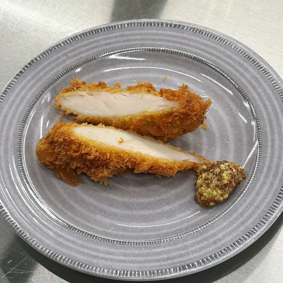 Punchy jang-guk served with tonkatsu
