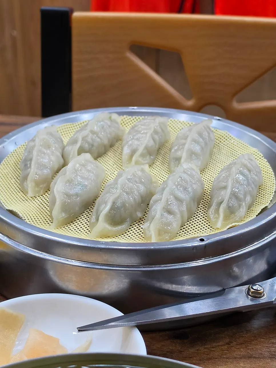 A plate of Seomyeon Milmyeon's warm dumplings