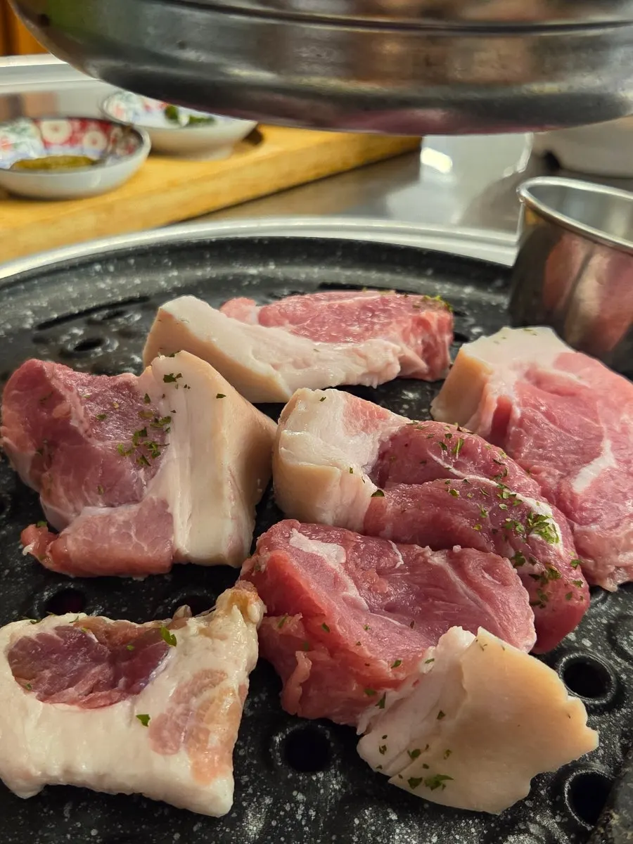 1인분 4,500원 생뒷고기 단품