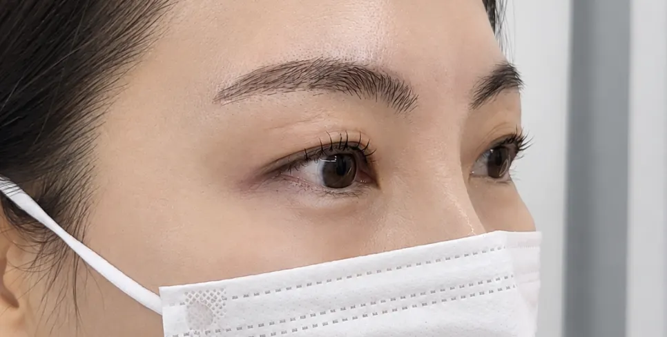 Eyes looking more defined after the lash lift