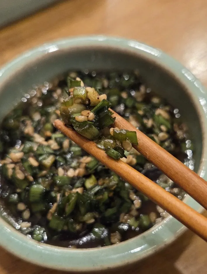 Menu for gondre rice and side dishes