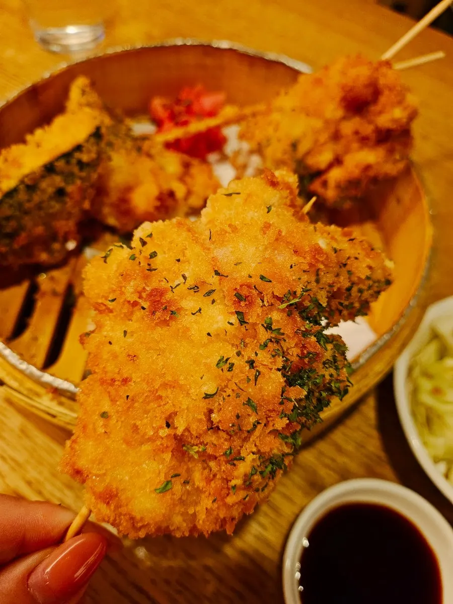 Crispy fried kabocha fritters