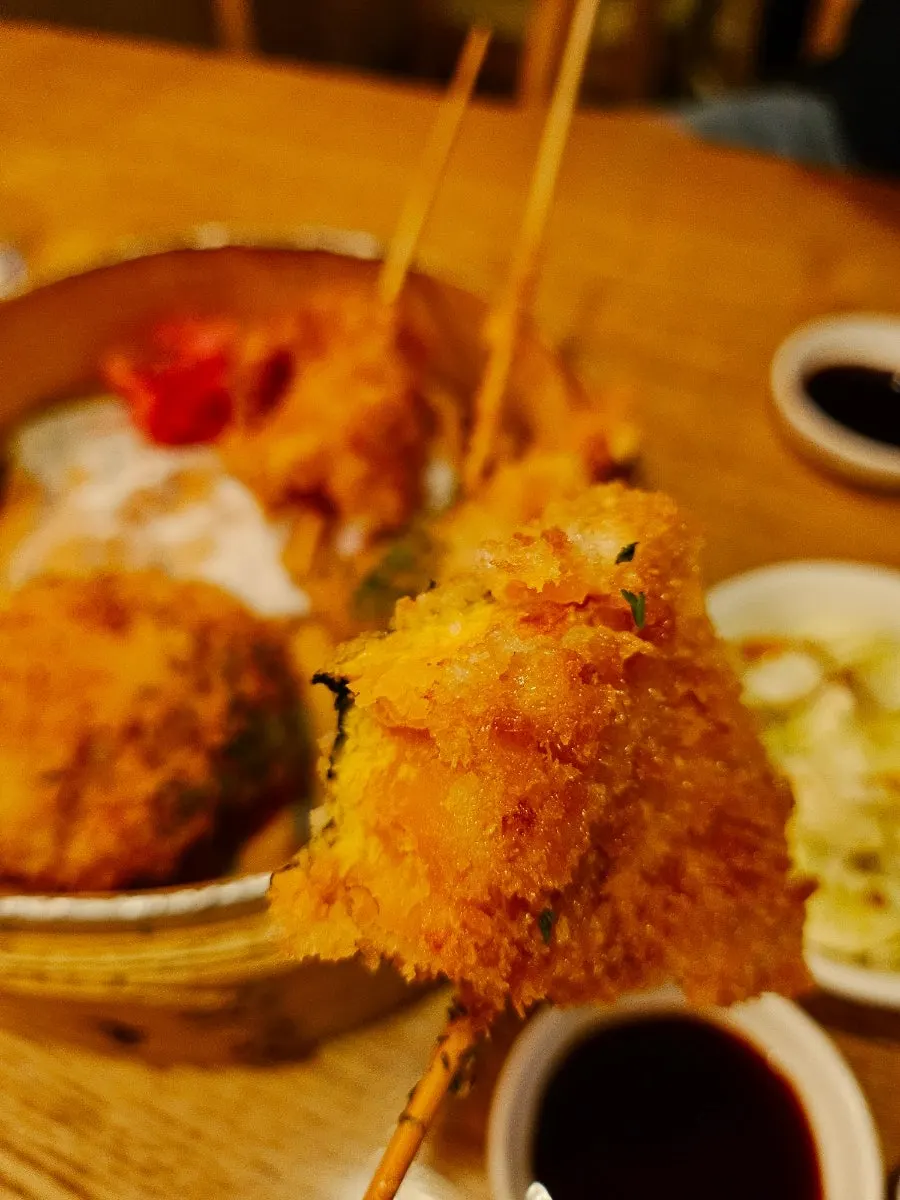 Table sharing snacks at the izakaya