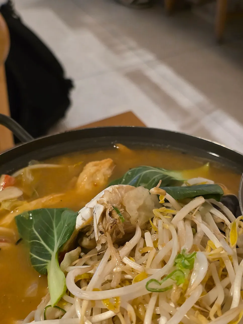 Odeng-tang with a whole crab in it
