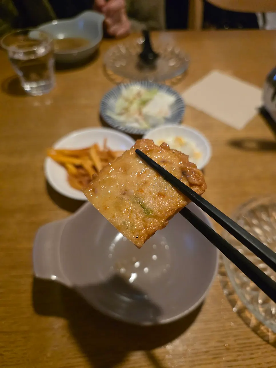 Amount of fish cake that filled up two people