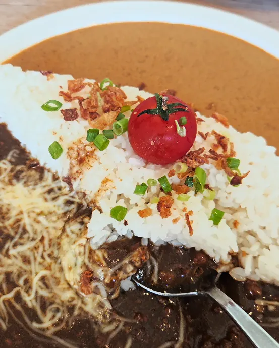 반반카레 소고기카레 소스와 밥