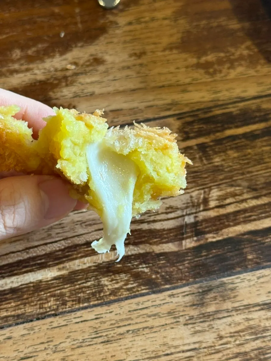 Sweet potato cheese croquette ordered as a side