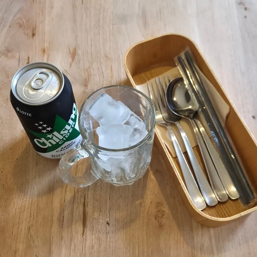 Spoons, napkins and zero-sugar cider brought out first