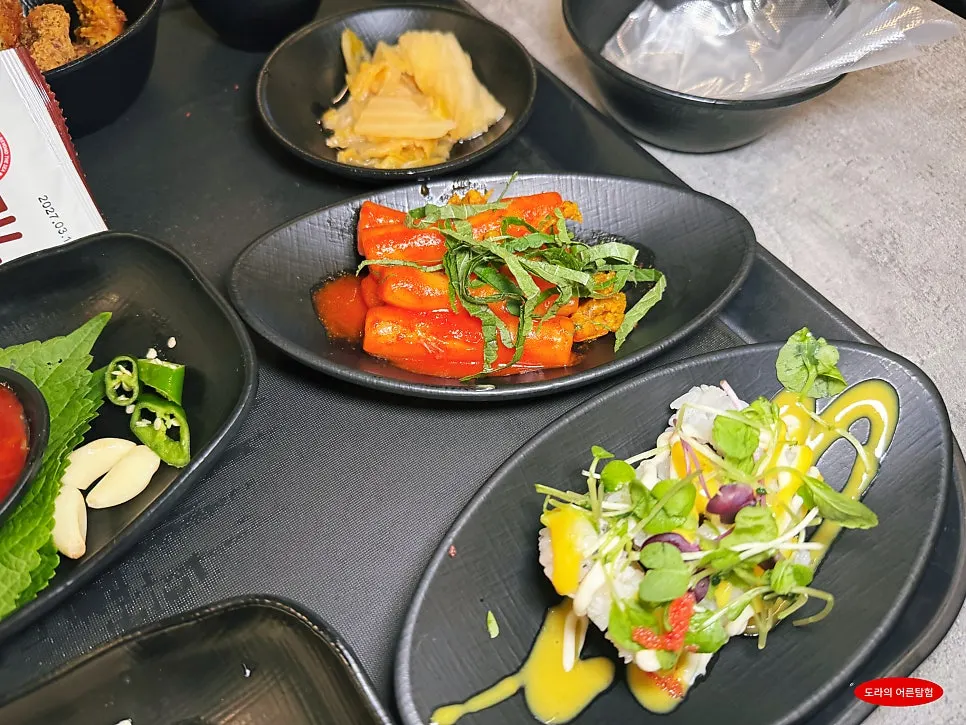 Tteokbokki served as a side dish