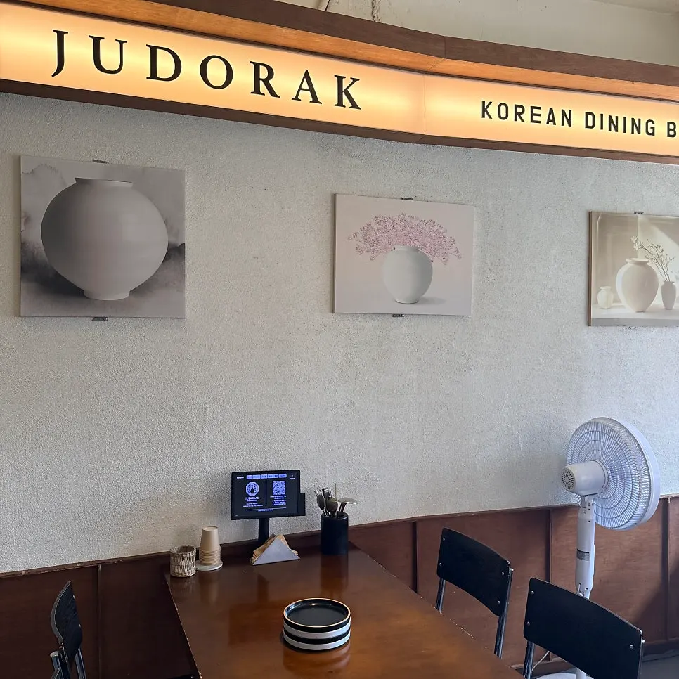 Interior with windows open for a pojangmacha-style atmosphere