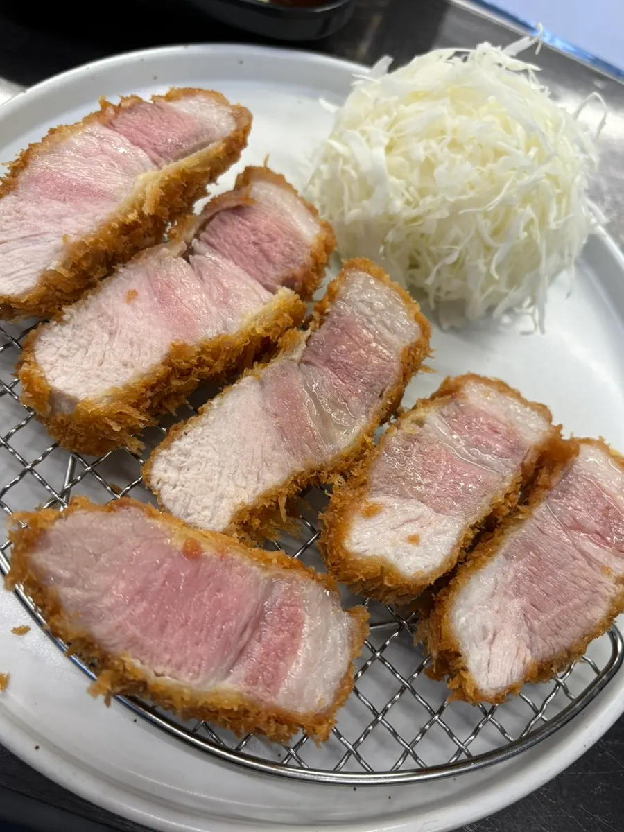 Katsu with a crisp exterior and moist interior
