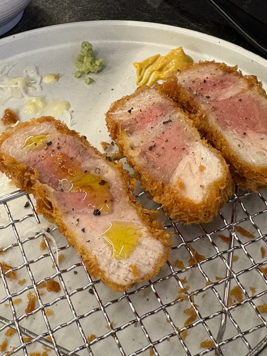 Sang loin katsu with attached gabrisal pork jowl meat