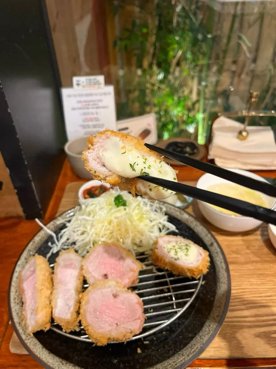 Cheese katsu with stretching cheese