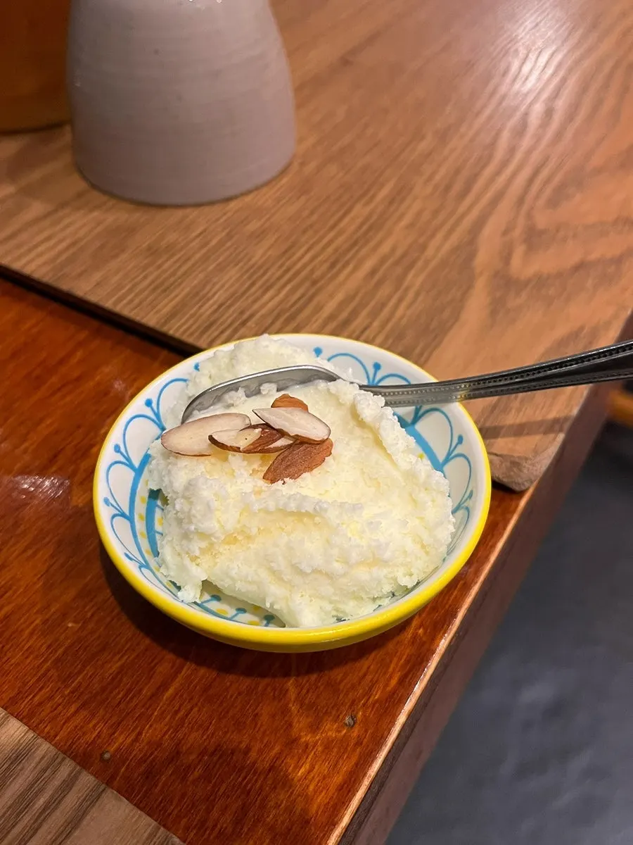 Vanilla ice cream dessert