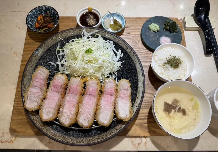 Japanese-style set meal including warm clear soup