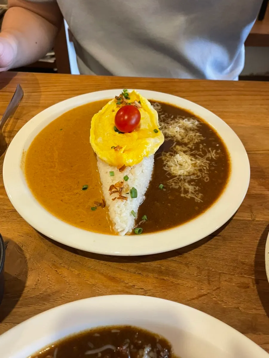 Curry meal and Zero Coke