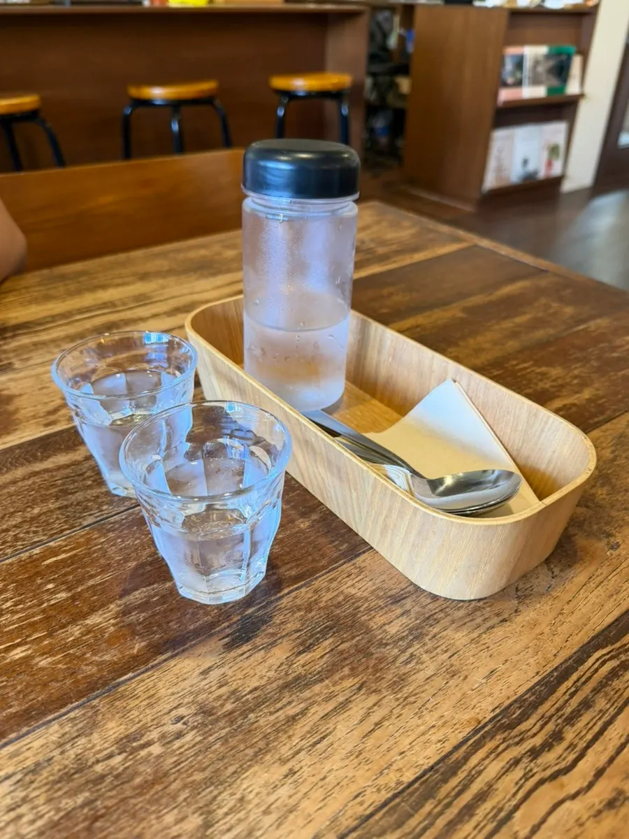 Keychains and accessories on display in the restaurant