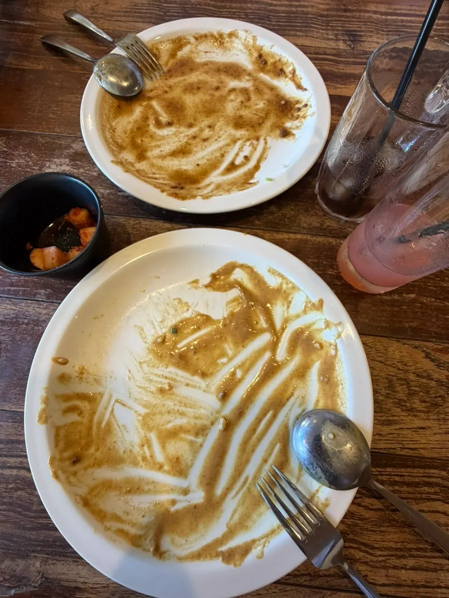 Curry plate after the meal