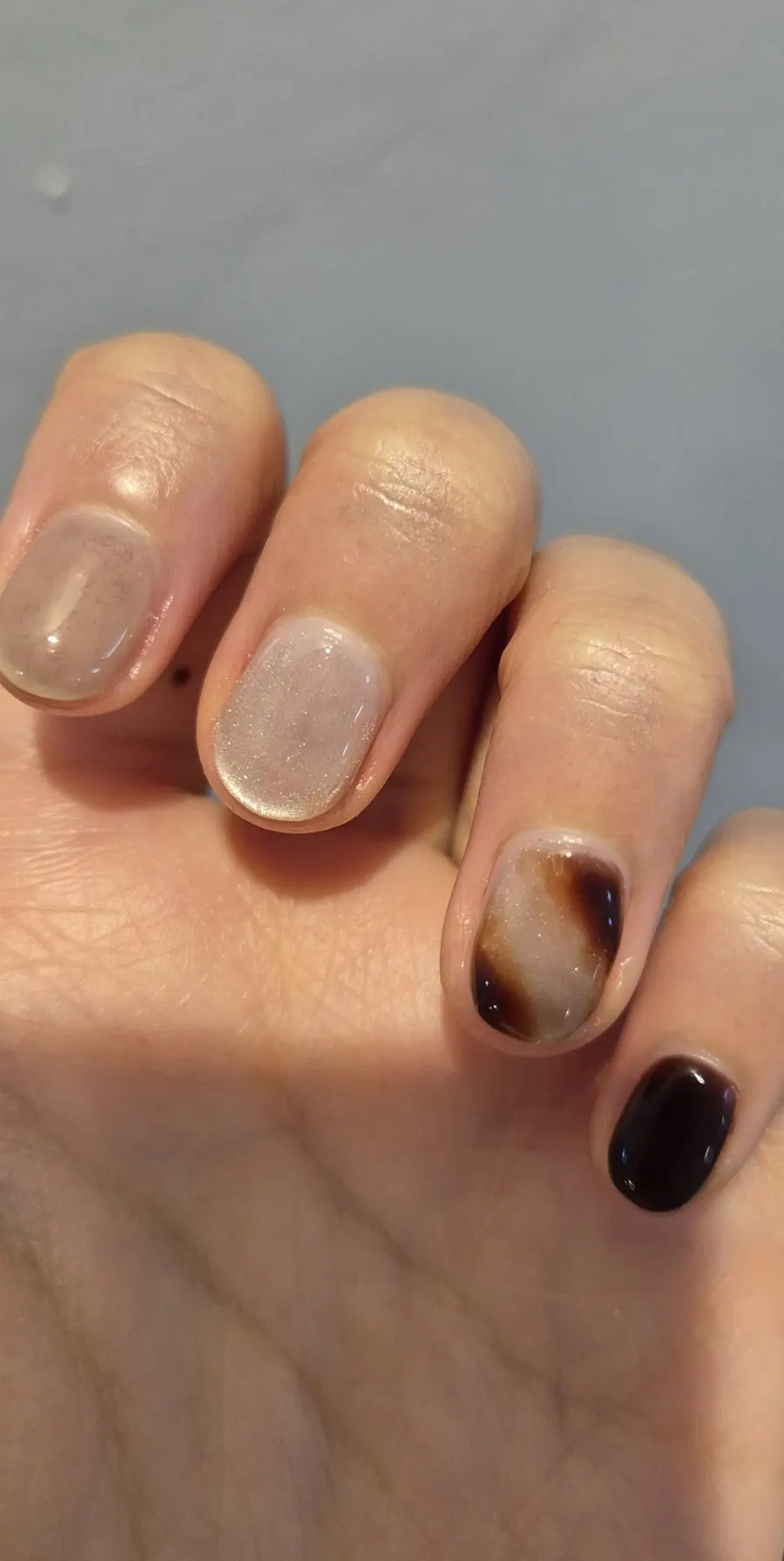 Meticulously finished fall nail design
