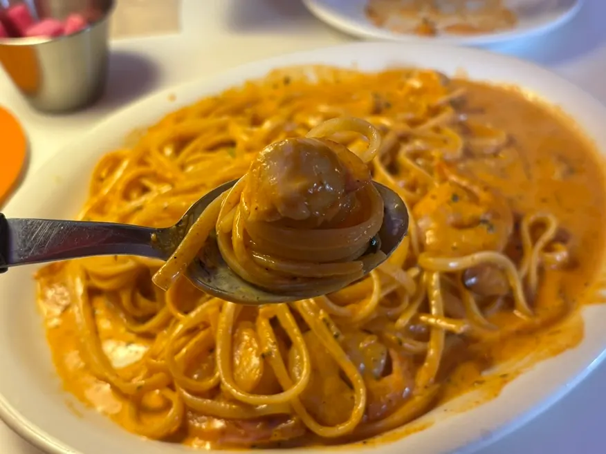 Toowoomba pasta with rich, thick cream sauce