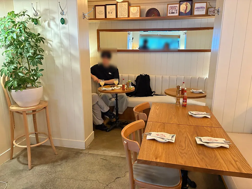Pickles seating divided like separate rooms
