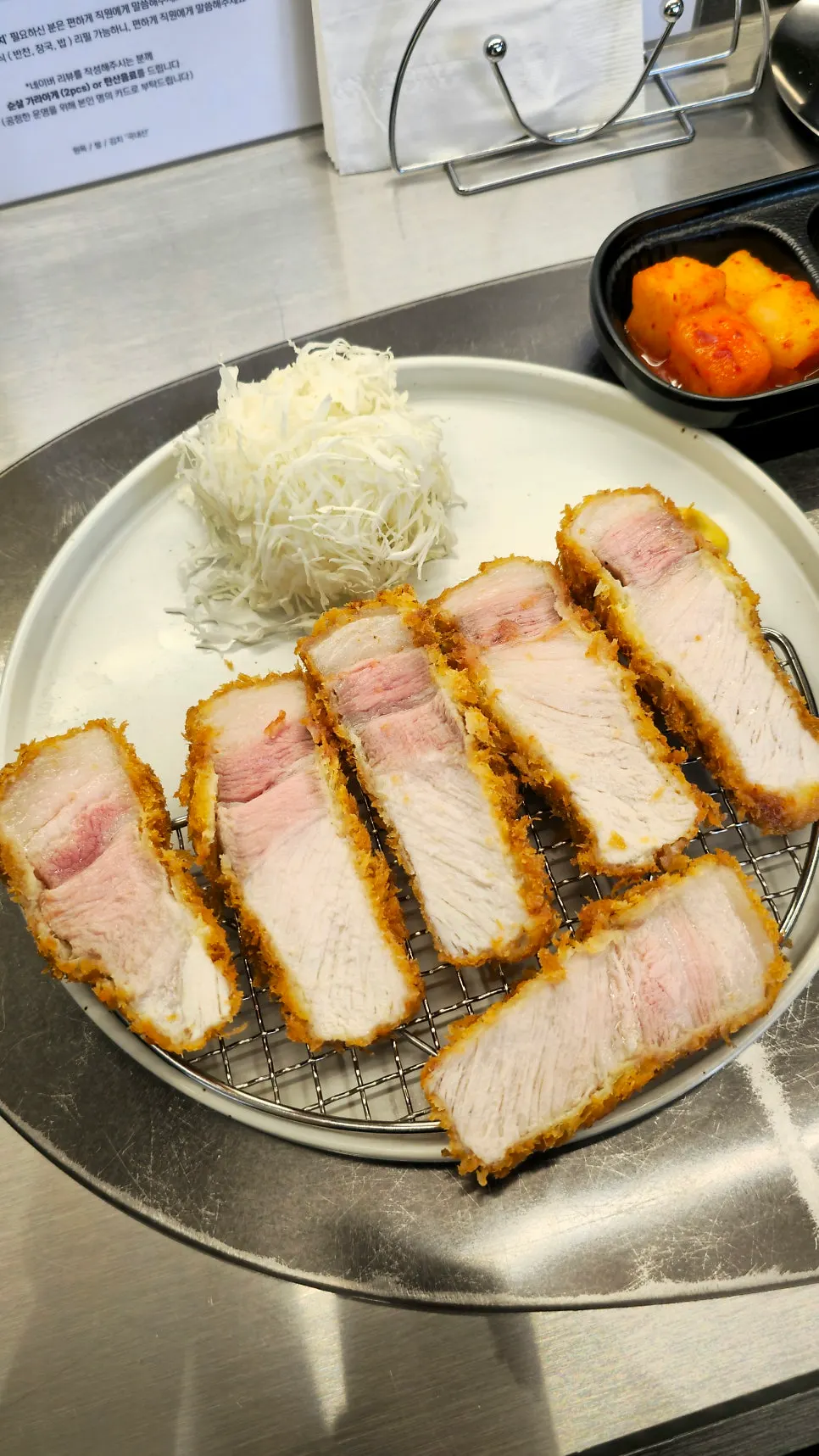 Crispy coating on the assorted katsu