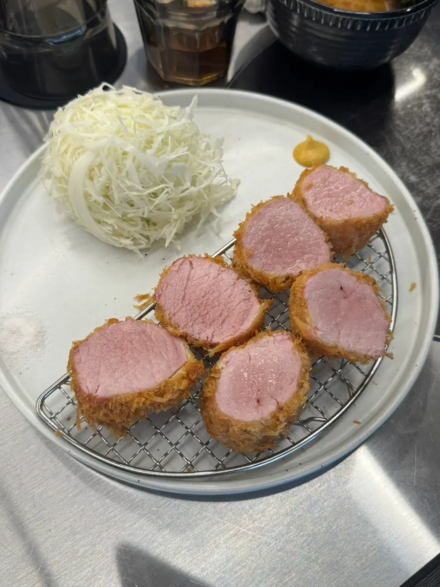 Thick cross-section of loin katsu