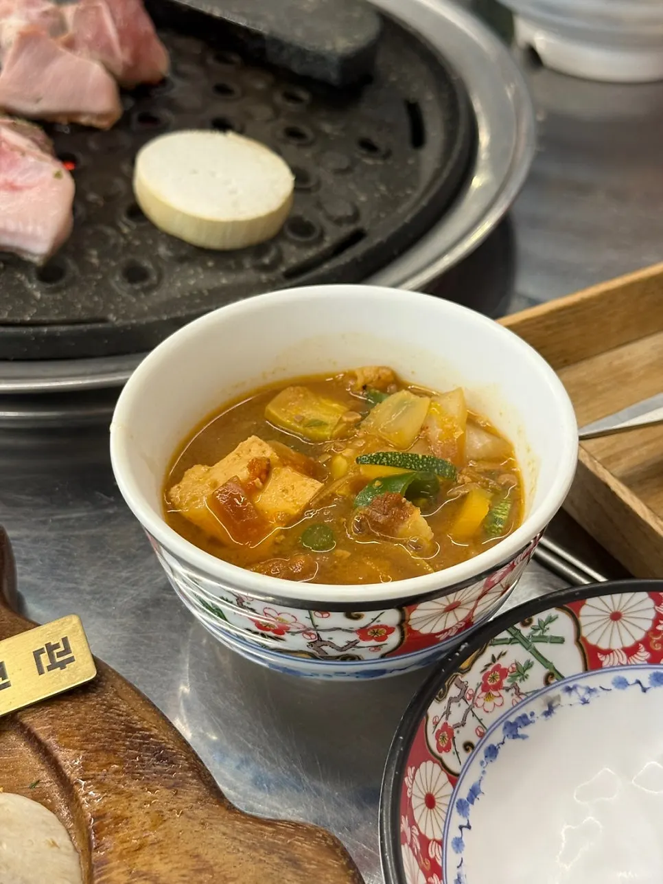 Doenjang stew with beef brisket