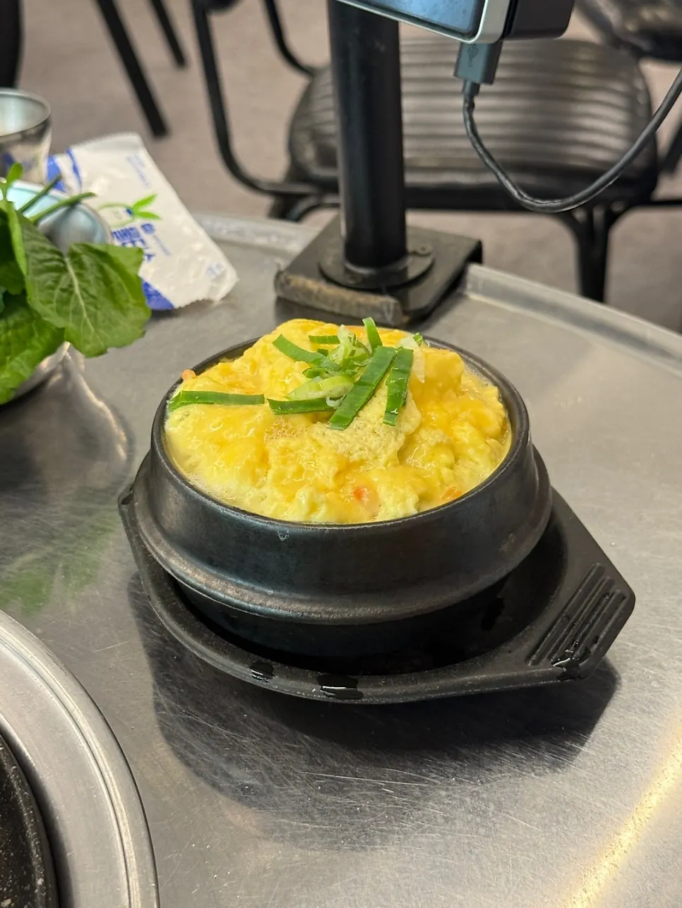 Doenjang stew portioned into a small bowl