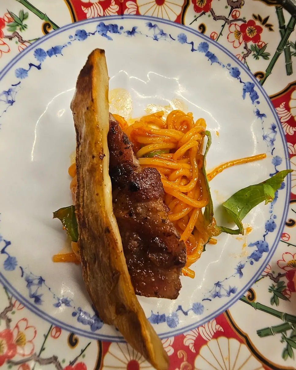 Close-up of grilled rare cuts